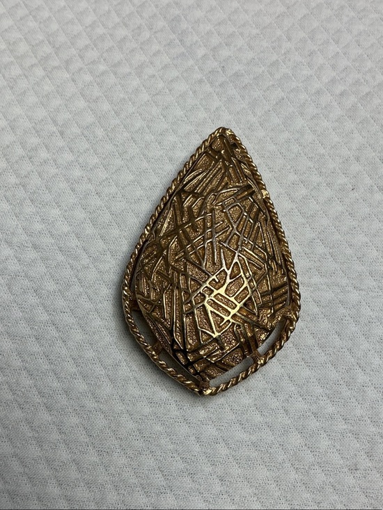 Napier Accessories - Sarah Coventry  Gold Openwork Teardrop Brooch or Necklace